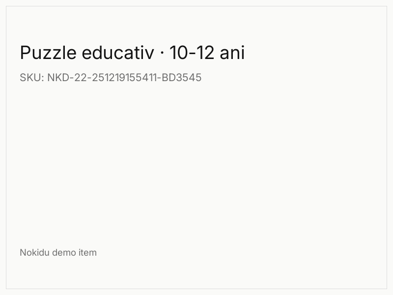 Puzzle educativ · 10-12 ani