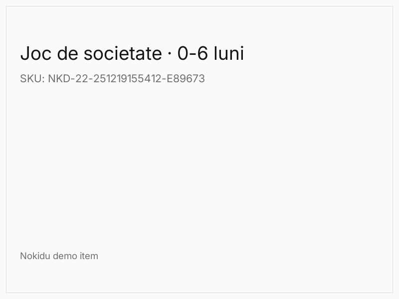 Joc de societate · 0-6 luni
